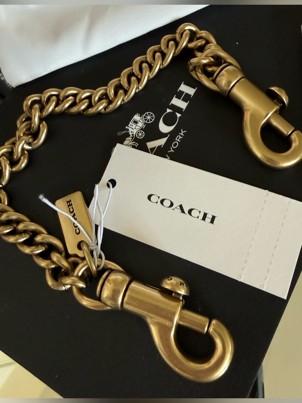 Coach purse bag chain strap charm strap NWT WITH COACH JEWELRY POUCH - Picture 8 of 10